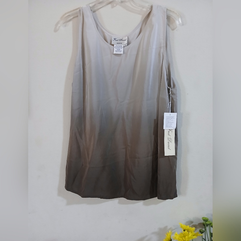 NWT FRED DAVID Women's Ombre Tank Top - SZ 16